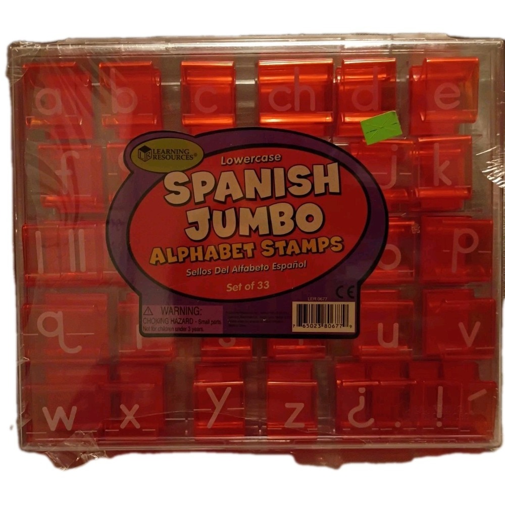 Learning Resources Lowercase Spanish Jumbo Tracing Alphabet Stamps Set LER 0677